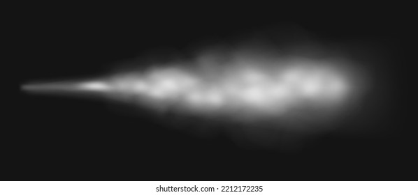 Wind Howling And Blowing In Straight Line And Direction. Isolated Smoke Or Vapor, Air Current Movement, Gust Or Stormy Weather. Vector In Realistic Style