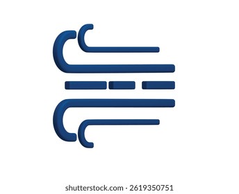 wind icon 3d illustration render