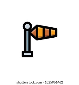 Wind Icon, Autumn Symbol .