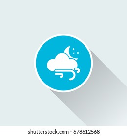 wind icon background moon