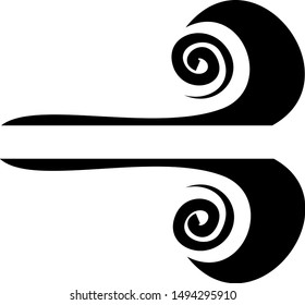 wind icon in the base with the original black color
