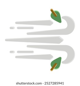 Wind icon in color fill. flat style. Isolated on white background