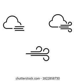 Icono de viento. ilustración de concepto para el diseño.