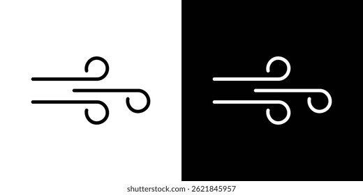 Wind icon concept stroke on white background