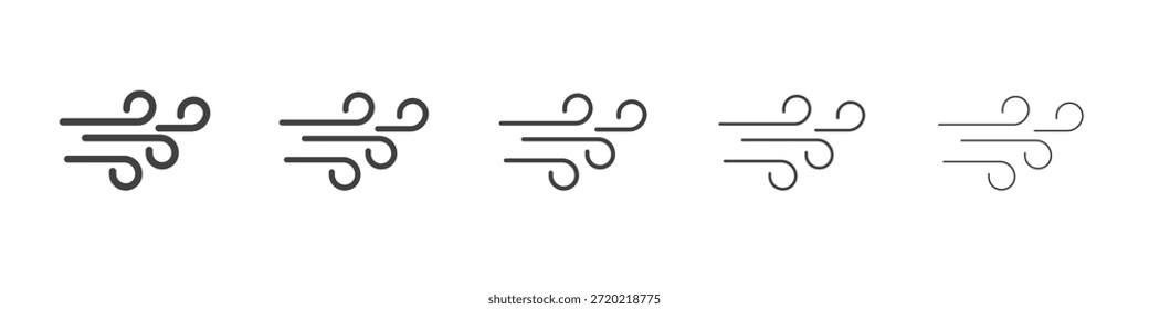 Diseño de icono de viento, logotipo, App, interfaz de usuario. Ilustración vectorial, EPS