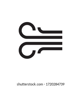 Wind Icon Design Vector Logo Template