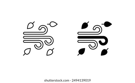 Diseño de icono de viento con fondo blanco ilustración de stock