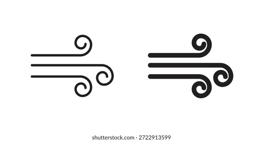 Colección de diseños de iconos de viento para móvil, ui, Web.