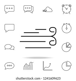 wind icon. Detailed set of simple icons. Premium graphic design. One of the collection icons for websites, web design, mobile app