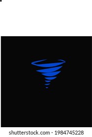 wind icon drawing illustration on black background