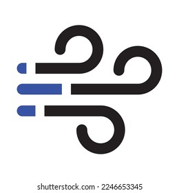 Wind Icon in Dualtone Style