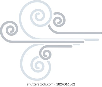 Icono de viento. Diseño de color plano. Ilustración vectorial.