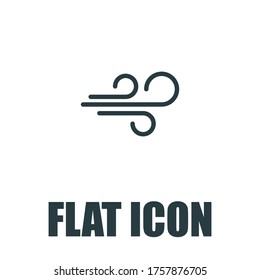 Wind Icon. Flat illustration isolated vector sign symbol
