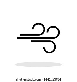 Wind icon in flat style. Wind / A/C symbol for your web site design, logo, app, UI Vector EPS 10.