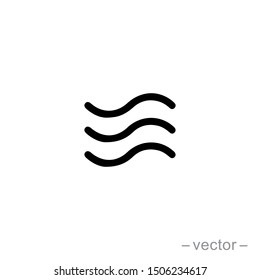 Wind icon in flat style isolated on grey background. For your design, logo. Vector illustration