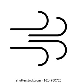 Wind icon in flat style isolated on white background. For your design, logo. Vector illustration design