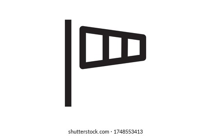 Wind Symbol flach Vektorgrafik.