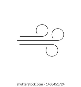 Wind icon. Wind flow vector sign. Weather wind symbol