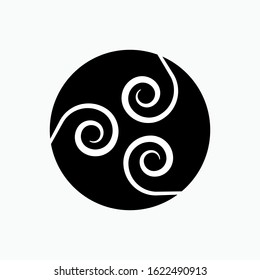 Wind Icon. Flowing, Blowing Symbol. Applied for Design, Presentation, Website or Apps Elements - Vector.