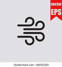 Wind icon infographic isolated on grey background.Vector illustration.