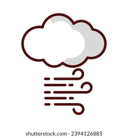 Wind icon isolate white background vector stock illustration