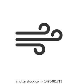 Wind Icon Isolated On White Background Stock Vector (Royalty Free ...