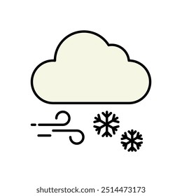 Wind icon isolated on a white background. Vector illustration.