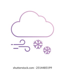 Wind icon isolated on a white background. Vector illustration.