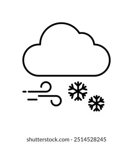Icono del viento aislado en un fondo blanco. Ilustración vectorial.