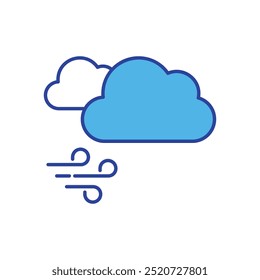 Wind icon isolated on a white background. Vector illustration.