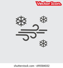 wind icon isolated sign symbol and flat style for app, web and digital design. Vector illustration.