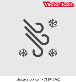 wind icon isolated sign symbol and flat style for app, web and digital design. Vector illustration.