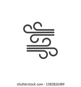 wind icon logo vector illustration design