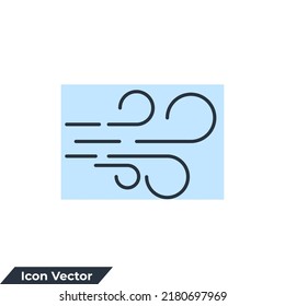 wind icon logo vector illustration. wind nature symbol template for graphic and web design collection