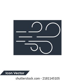 wind icon logo vector illustration. wind nature symbol template for graphic and web design collection