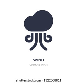 wind icon on white background. Simple element illustration from Autumn concept. wind sign icon symbol design.