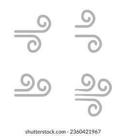 wind icon on a white background, vector illustration