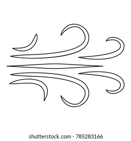 Wind icon. Outline illustration of wind vector icon for web