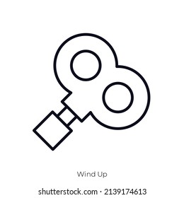 Wind Up icon. Outline style icon design isolated on white background