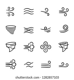 Wind Icon Set Stock Vector (Royalty Free) 1282857103 | Shutterstock