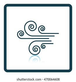 Wind icon. Shadow reflection design. Vector illustration.