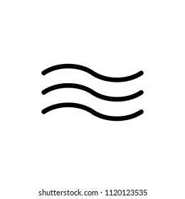 Wind icon for simple flat style weather ui design.