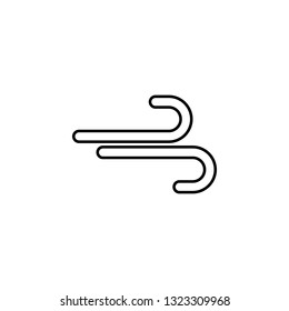 wind icon. Simple thin line, outline vector element of Weather icons set for UI and UX, website or mobile application