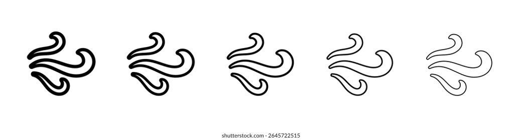 ícone de vento simples vetor contorno logotipo