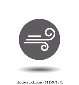 Wind icon symbol. Premium quality isolated weather wind icon element in trendy style.