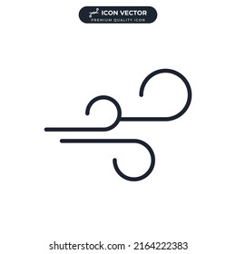 Vorlage für Windsymbol-Vorlage für Grafik- und Webdesign-Kollektion, Vektorgrafik