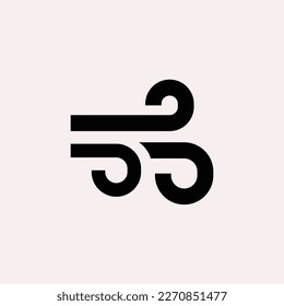 Wind icon, symbol, vector, sign