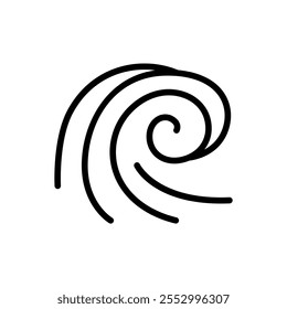 Wind icon in thin line style vector illustration graphic design