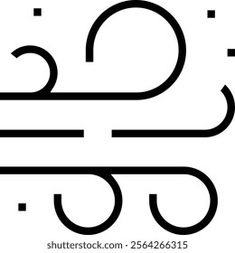 wind icon. Thin linear style design isolated on white background