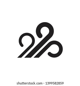 Wind icon trendy design template